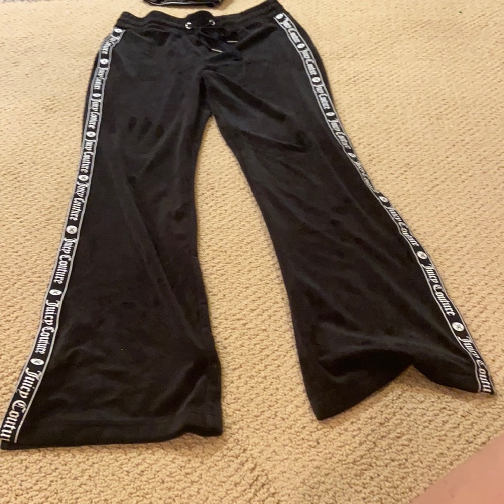 Juicy Couture black velour pants